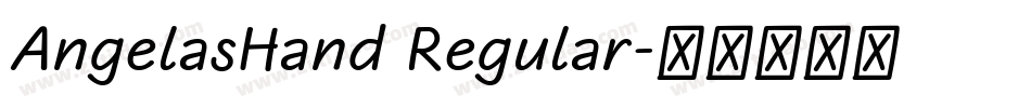 AngelasHand Regular字体转换